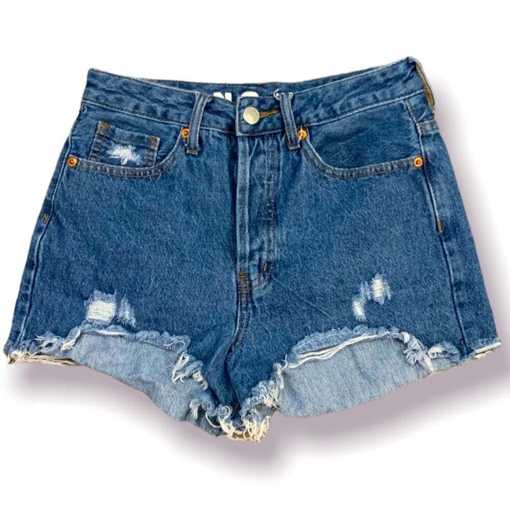 SONG Denim Blue Distressed Cutoff Shorts Size 3